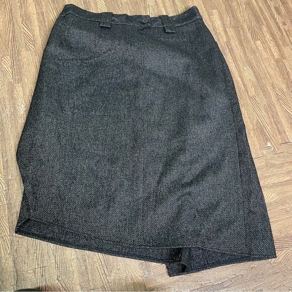 Cotelac Asymmetrical Wool Wrap Skirt Size 4 - Picture 9 of 10
